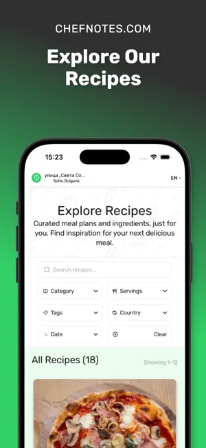 Chefnotes.com screenshot 2