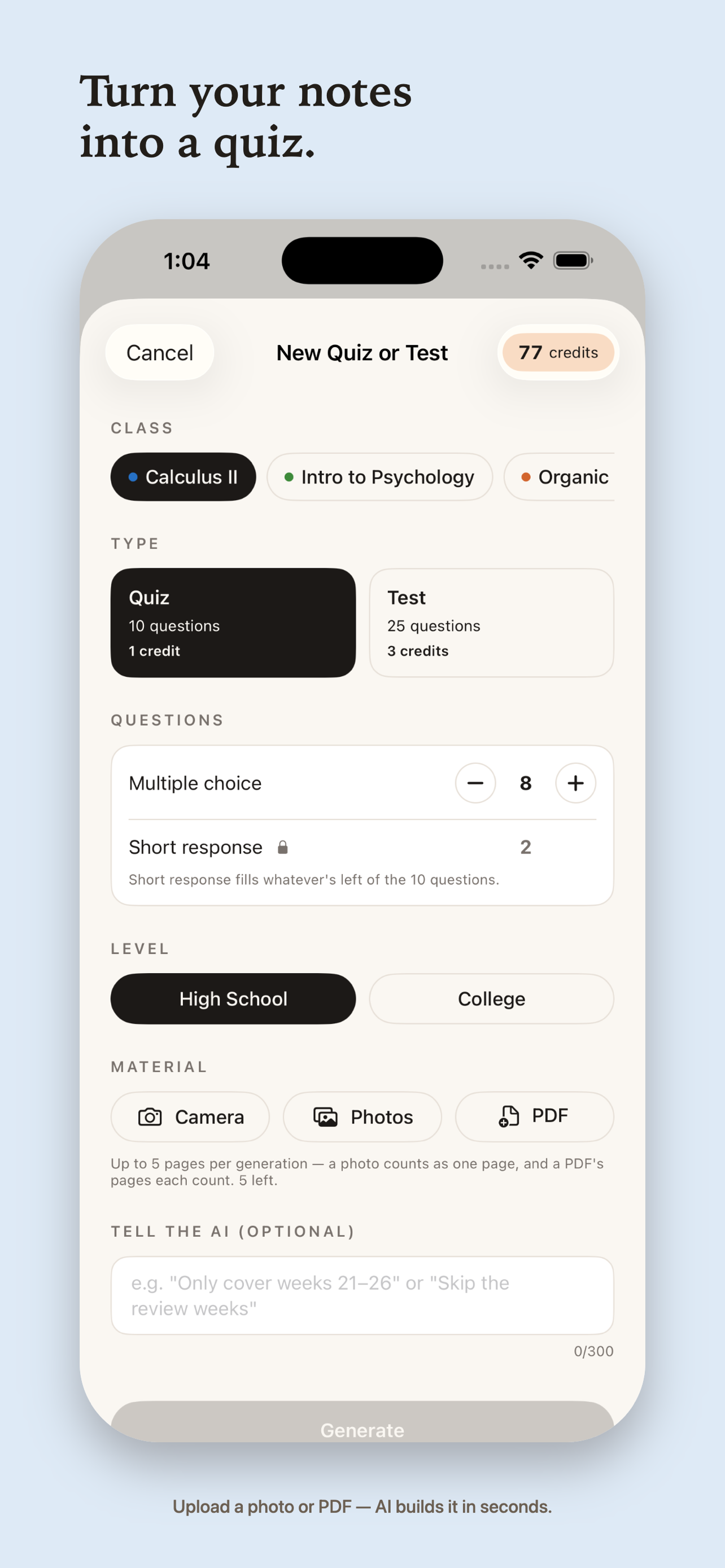 ClassPort: Schedule & AI Quiz screenshot 7