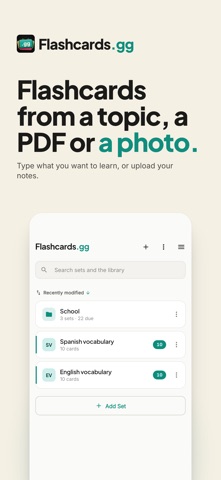 Flashcards.gg: AI Study Cards Screenshot 1 of 8