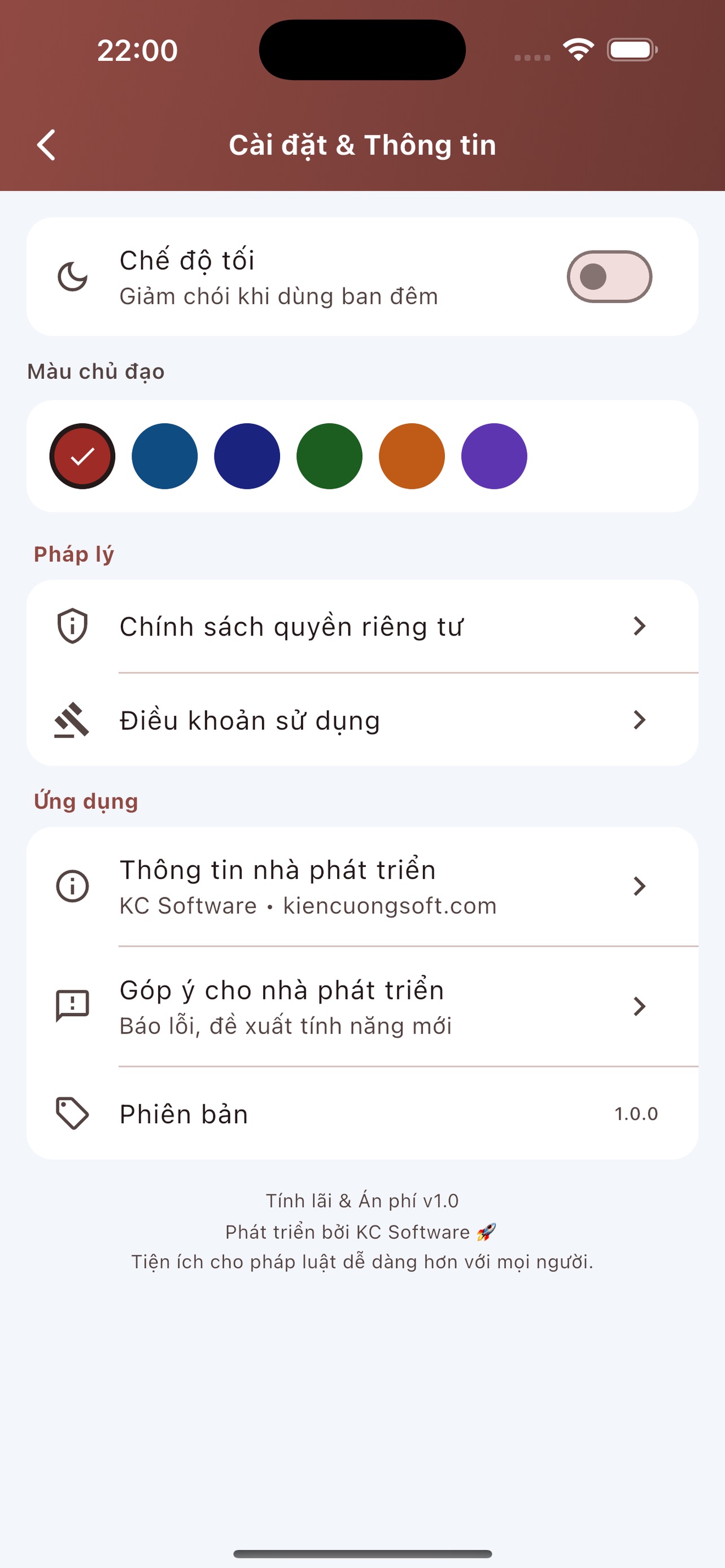 Screenshot 10 of Tính lãi & Án phí