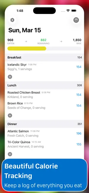 Calora Food Tracker screenshot 1