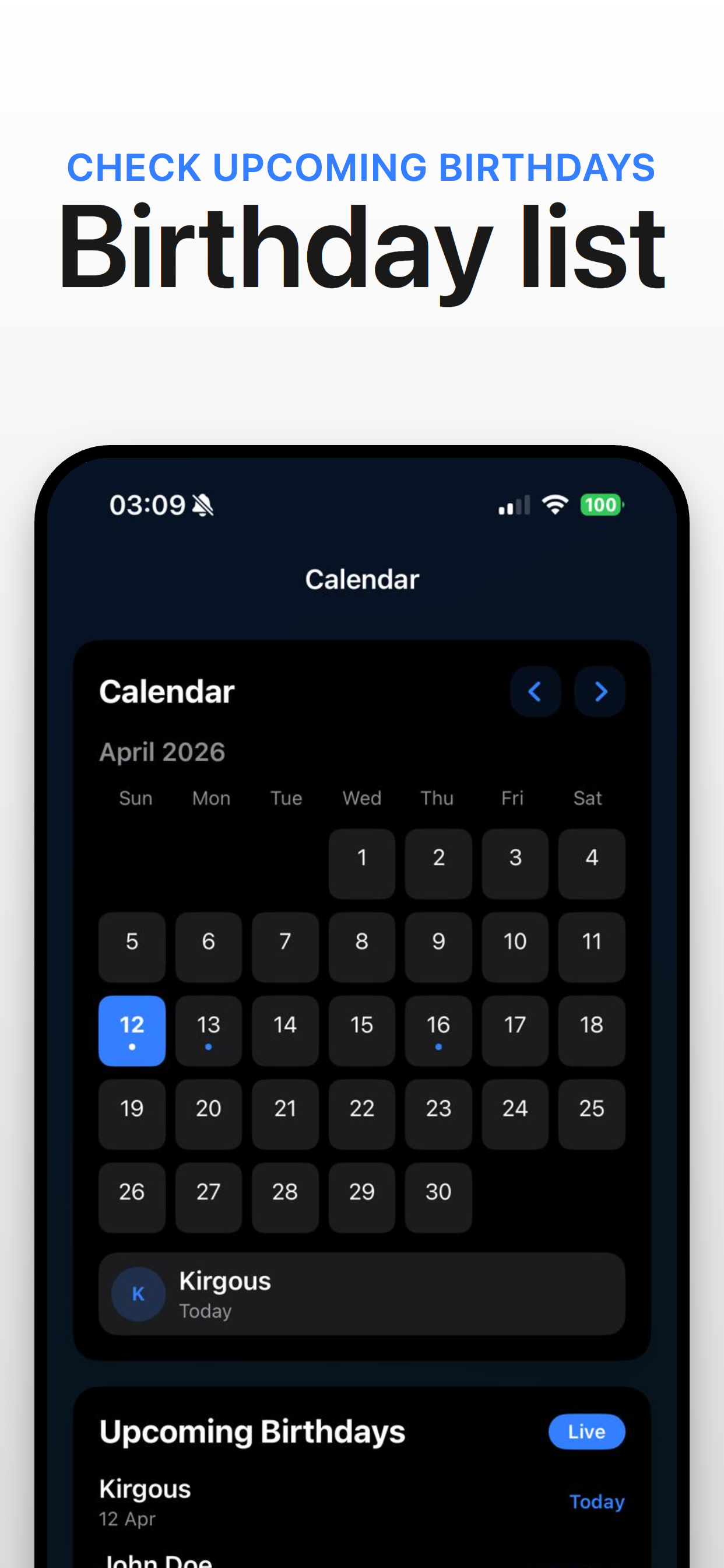 B-day Widget screenshot 3