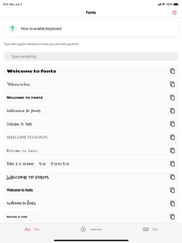 Font, Keyboard Skin for iPhone iPad screenshot