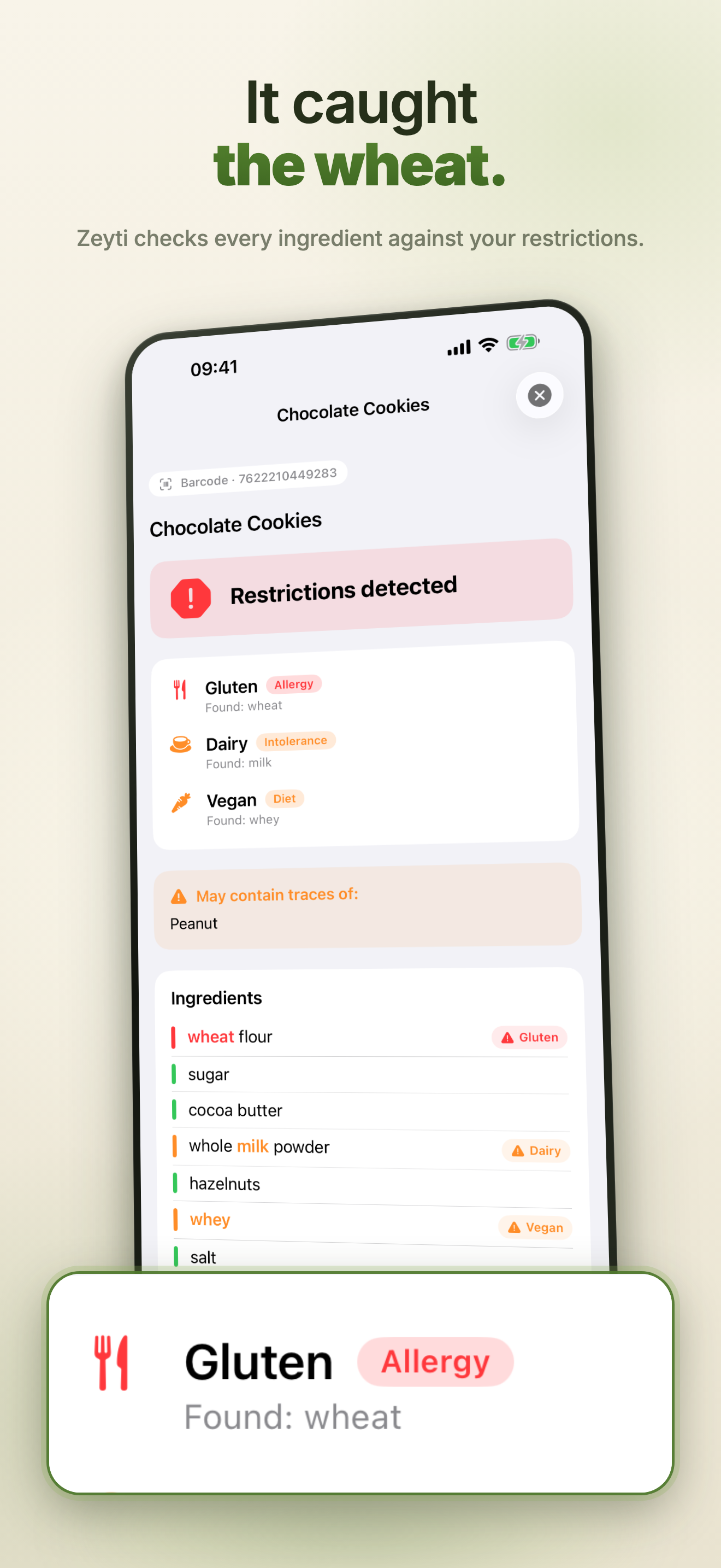 Zeyti: Food Allergen Scanner screenshot 2