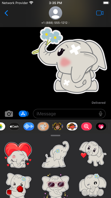 Cute Elephant Stickers - Kiana Screenshot