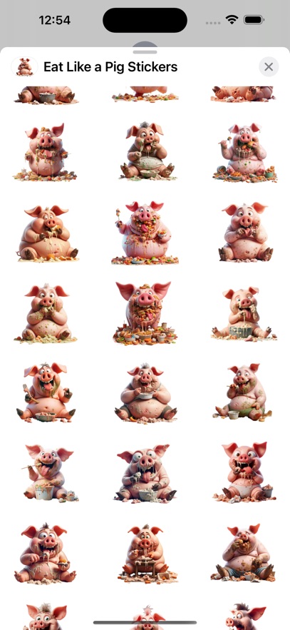 Eat Like a Pig Stickers