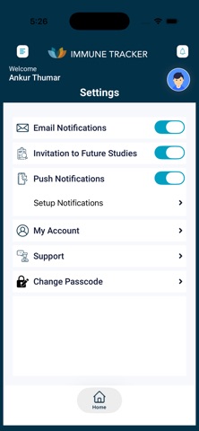 ImmuneTracker screenshot
