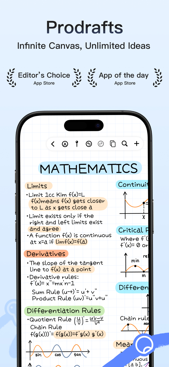 Prodrafts - Infinite Notes screenshot 1