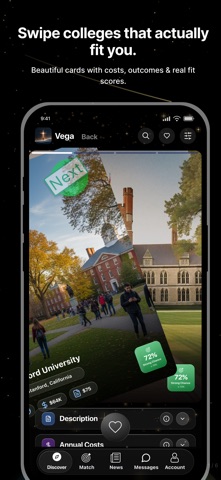 Vega: AI College Counselor iPhone screenshot
