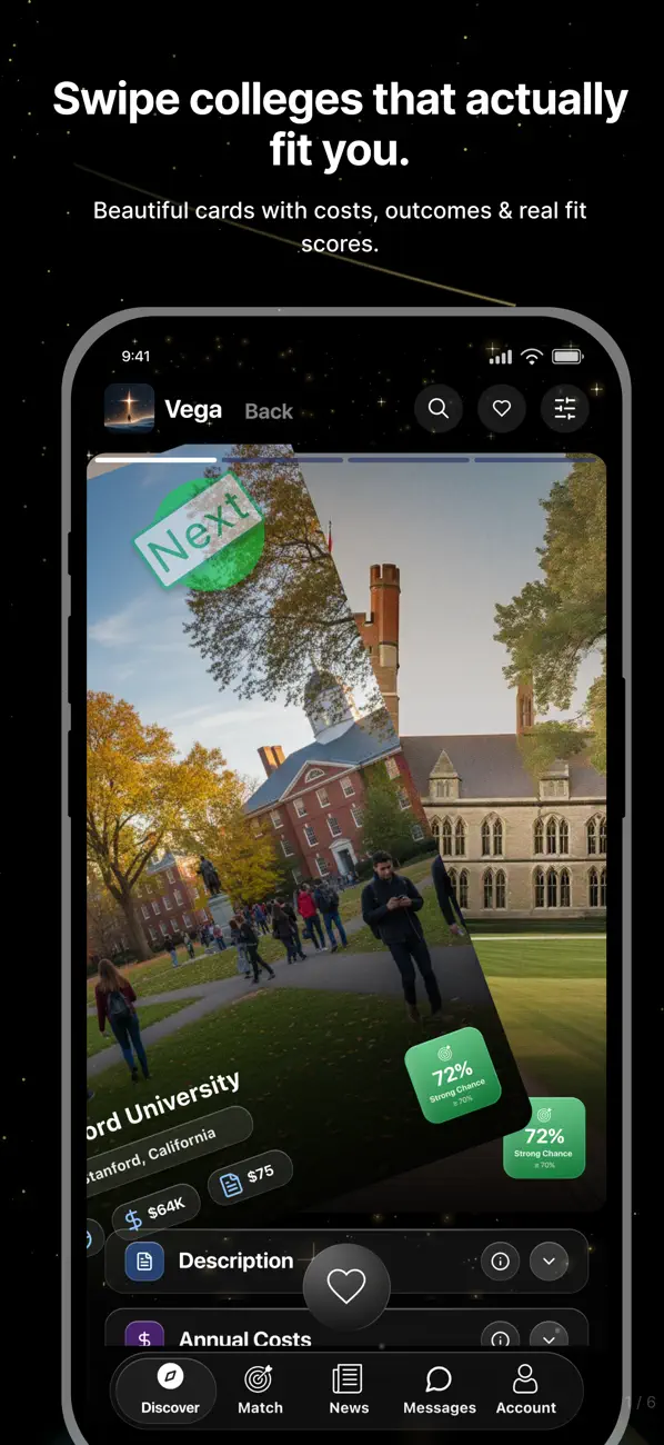 Vega: AI College Counselor Screenshot 2
