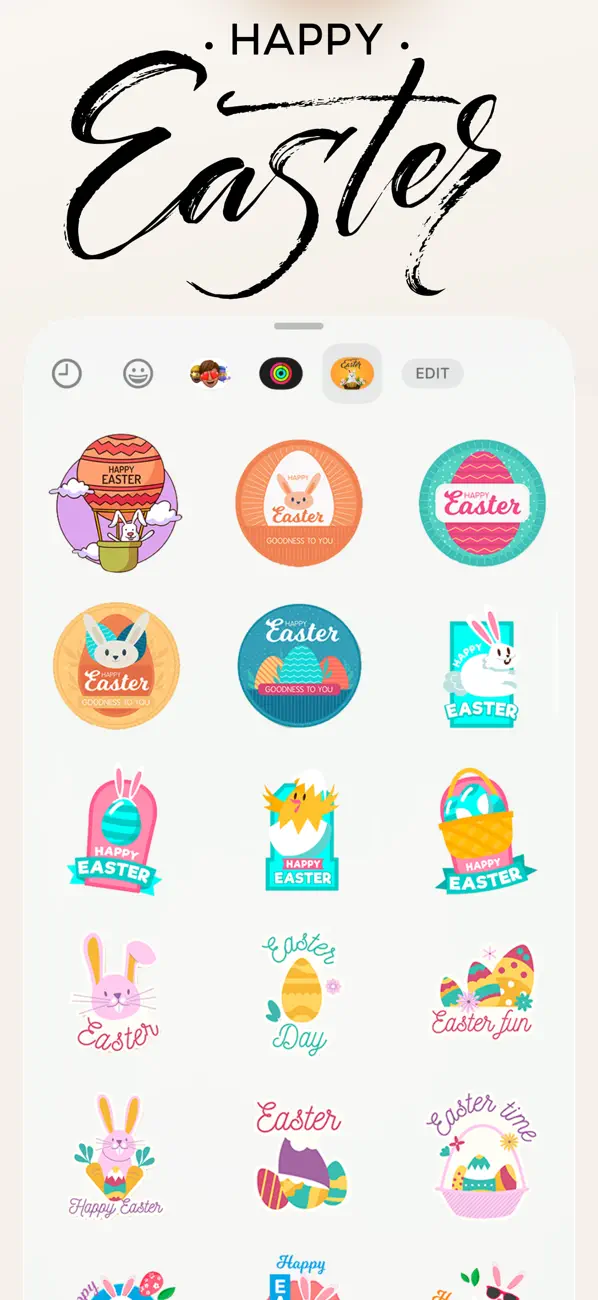 Screenshot #2 pour Easter Holiday Stickers Set