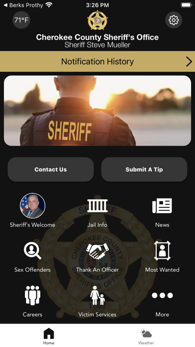 Cherokee County Sheriff SC Screenshot