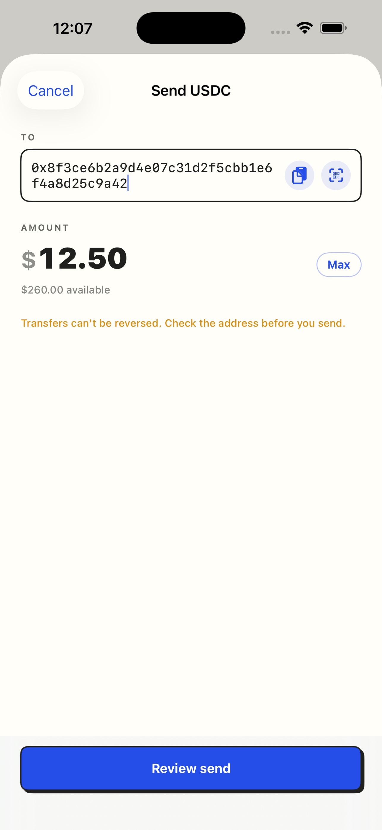 Screenshot 3 of HEVM Wallet