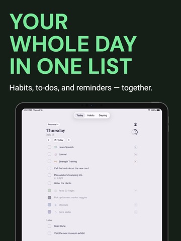 Dayring: Habit Tracker & To Do iPad screenshot