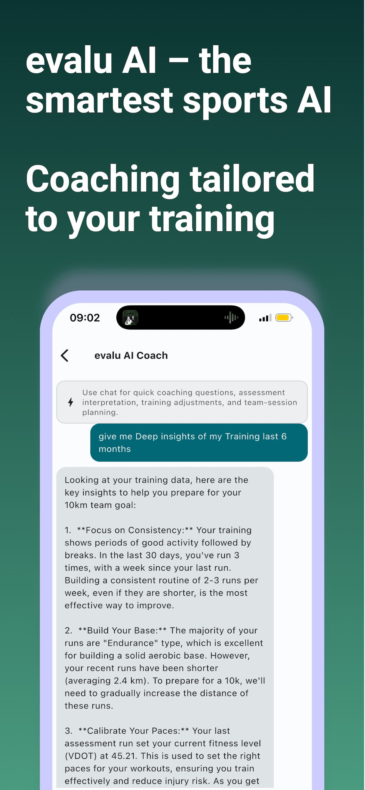 Running training