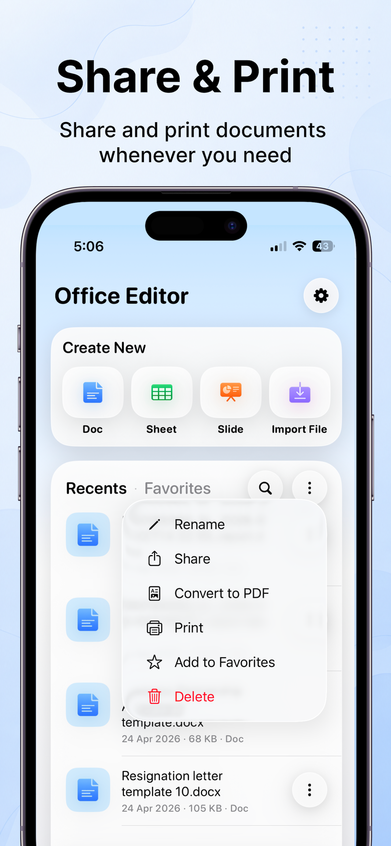Word Document: Edit Docs,Share screenshot 7