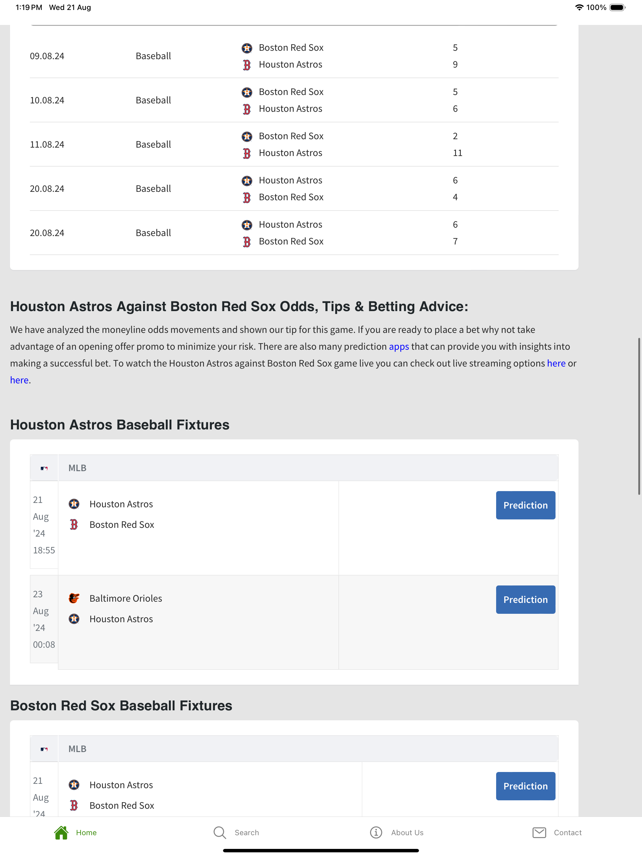 MLB Predictions Today