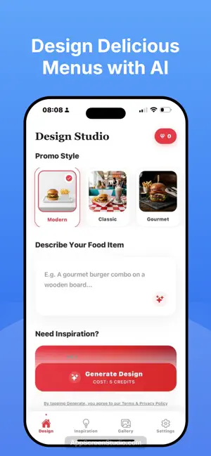 AI Fast Food Menu Maker screenshot 1