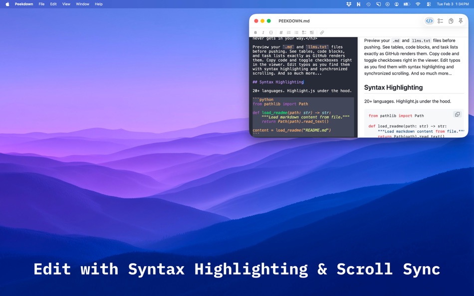 #3. Peekdown (macOS) De: Tim Gavin