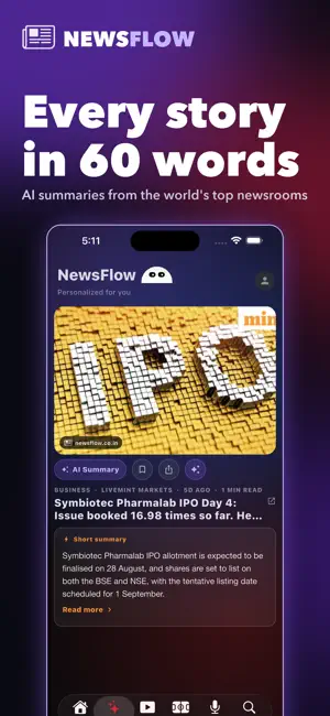 Newsflow - Short News App screenshot 1