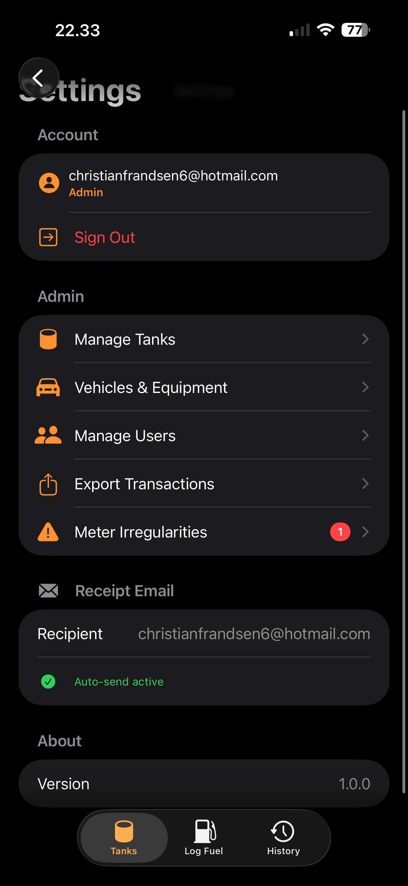 CF Fuel Tracker screenshot 4