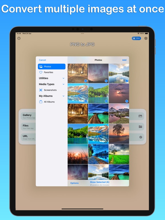 PNG to JPG Converter iPad screenshot 2 - Productivity app