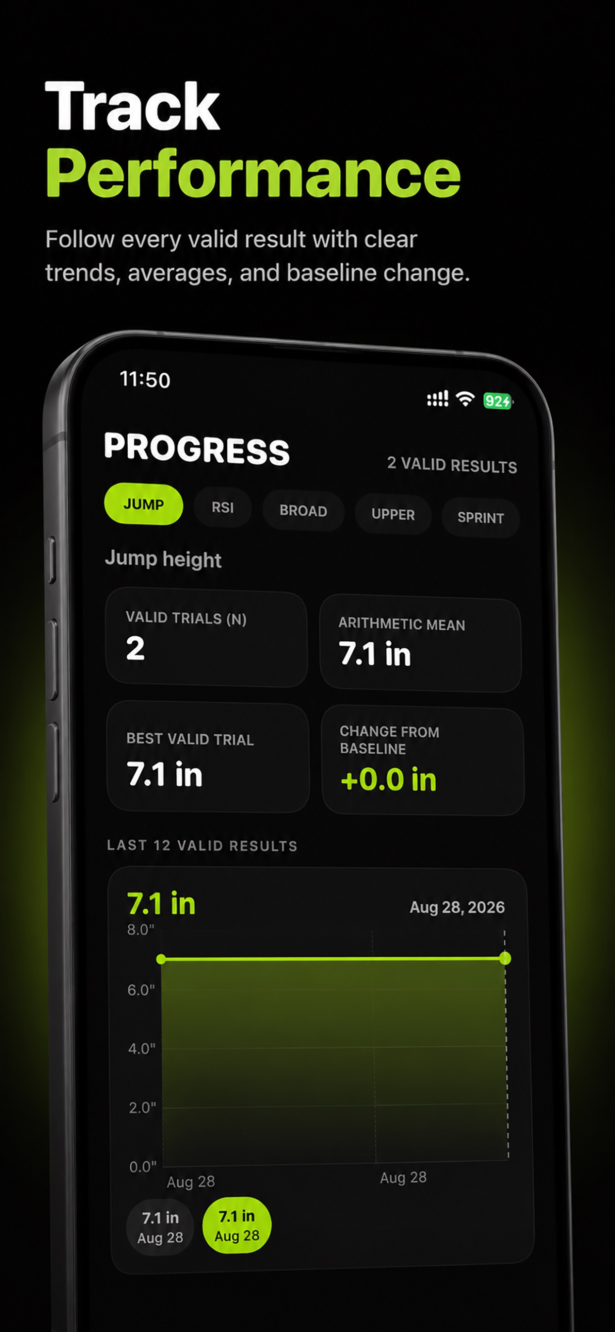 Screenshot 1 of Explosive Power Analyzer