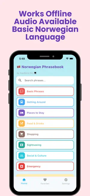 Norwegian Travel Phrases screenshot 1