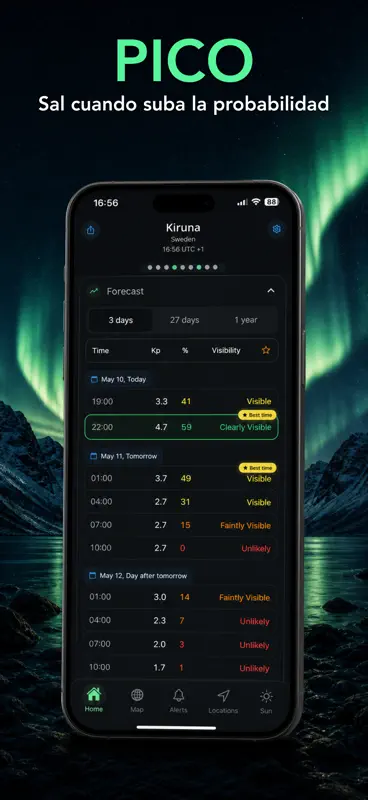 AuroraMe: Aurora Boreal: Mapa screenshot 1 of 6