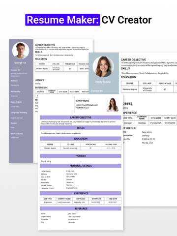 Resume Maker: CV Creator iPad screenshot 1