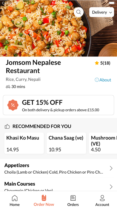 Jomsom Nepalese Restaurant Screenshot