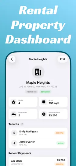Rent & Tenant Manager iPhone Ekran Görüntüsü 4