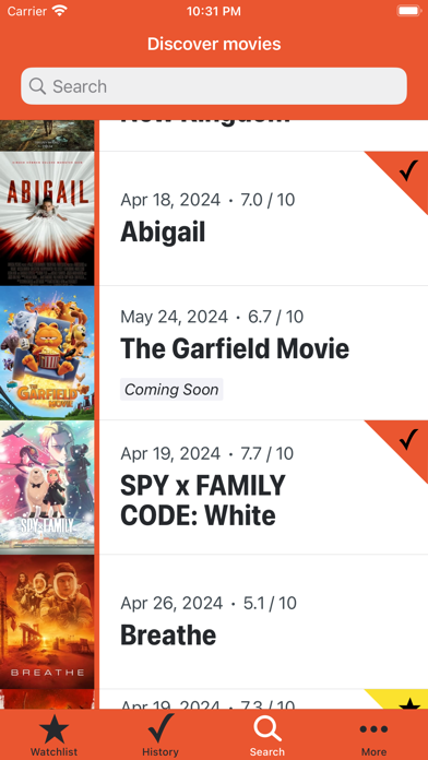 Cineaste App Screenshot