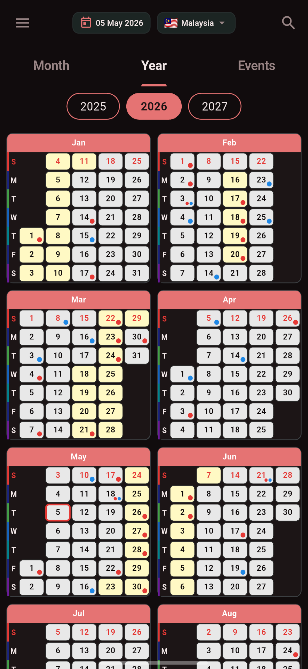 Calendar SGMY: Lunar Hijri