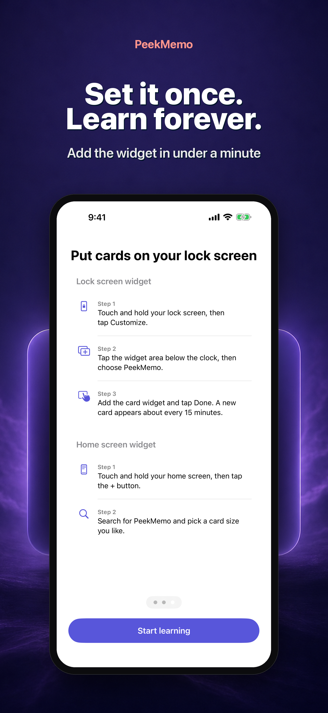 PeekMemo: Lock Screen Cards screenshot 7