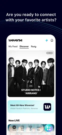 Capture d'écran de Weverse: Connect With Artists sur iPhone 3