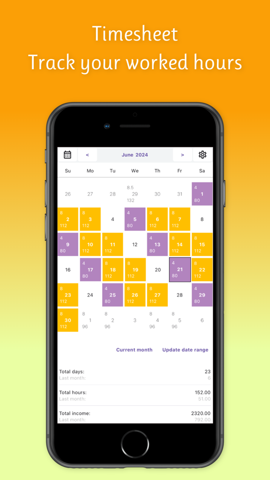 #1. Work hours tracker - Timesheet (iOS) 由: Kanstantsin Markau