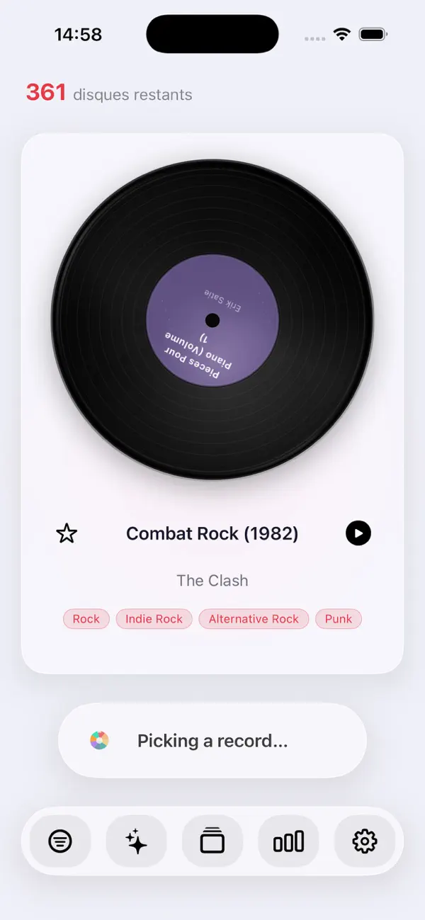 Animated draw - Record Picker