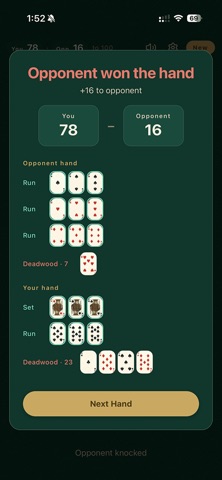 Just Gin Rummy Game Screenshot 3 of 3
