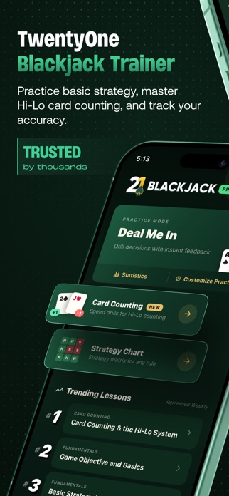 Blackjack Trainer: TwentyOne Screenshot 1 of 8
