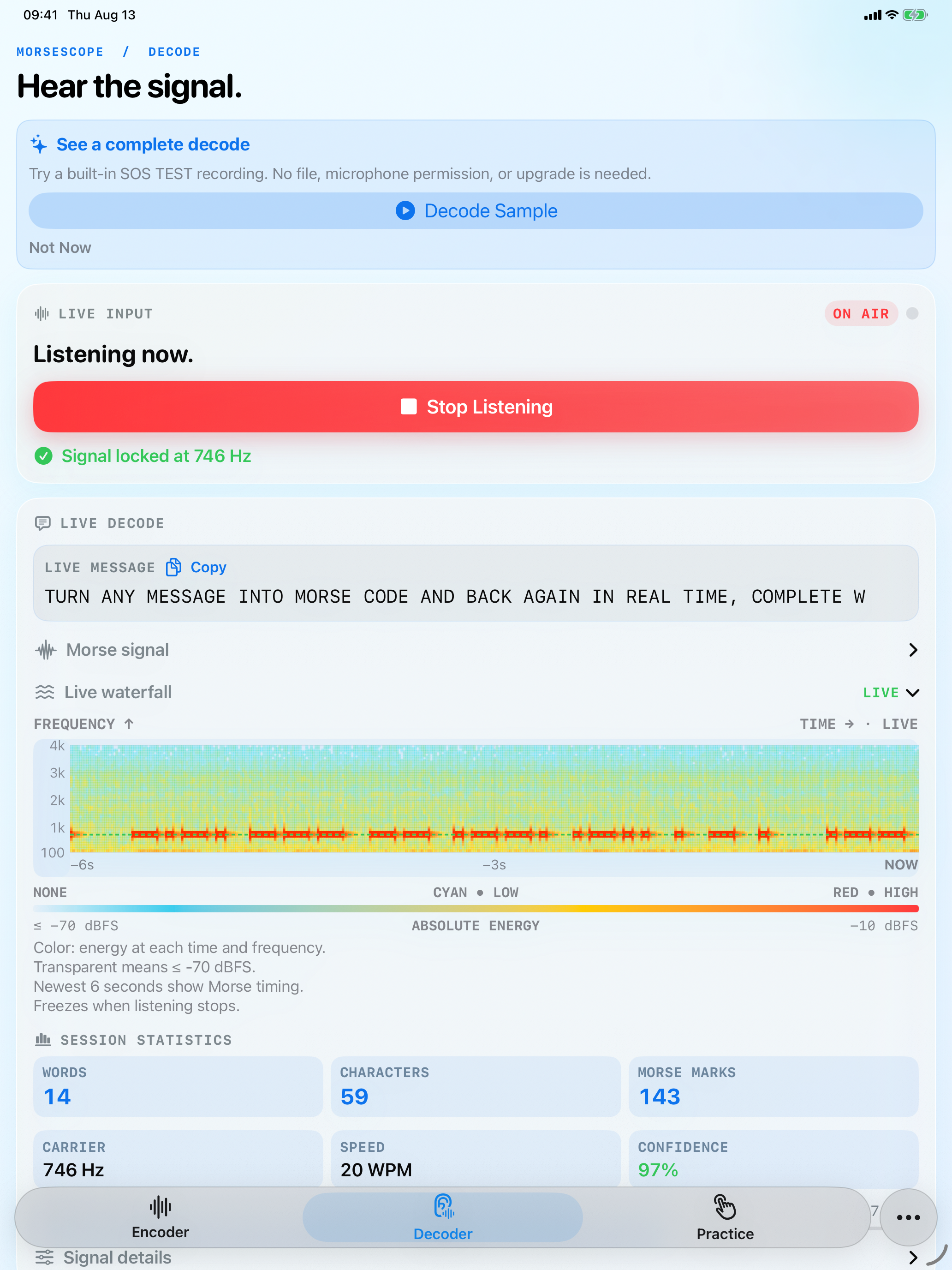 MorseScope: Code & Audio screenshot 12