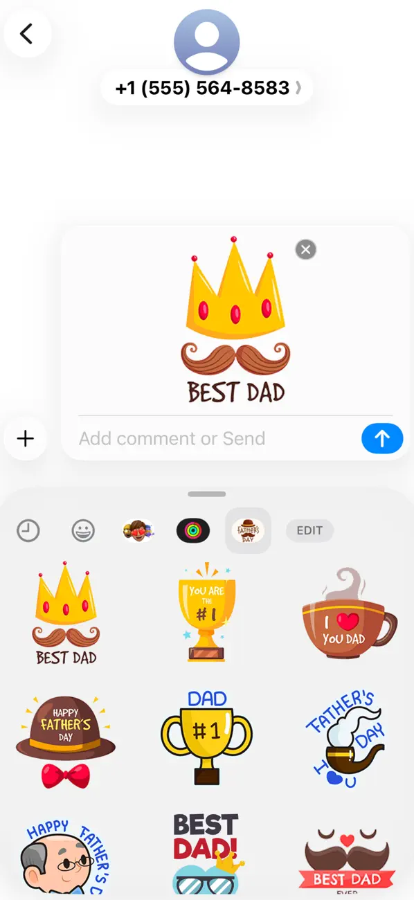 Screenshot #3 pour Happy Father's Day Sticker Set