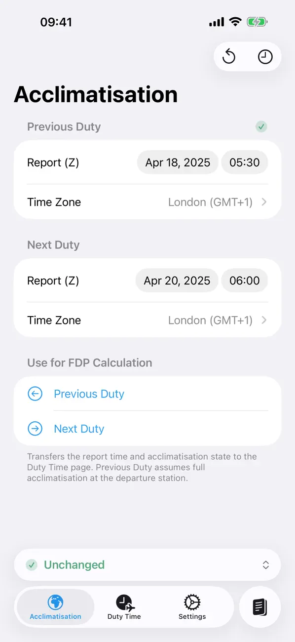 Screenshot #3 pour EASA FTL Calculator
