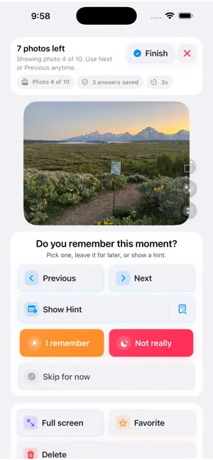 Photo Jogger - Memory Game screenshot 1