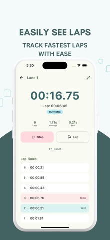 RaceMultiTimer iPhone screenshot
