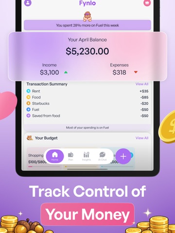 Monthly Budget Planner - Fynlo iPad screenshot