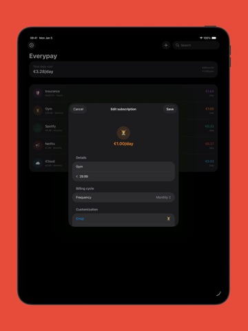 Everypay iPad screenshot