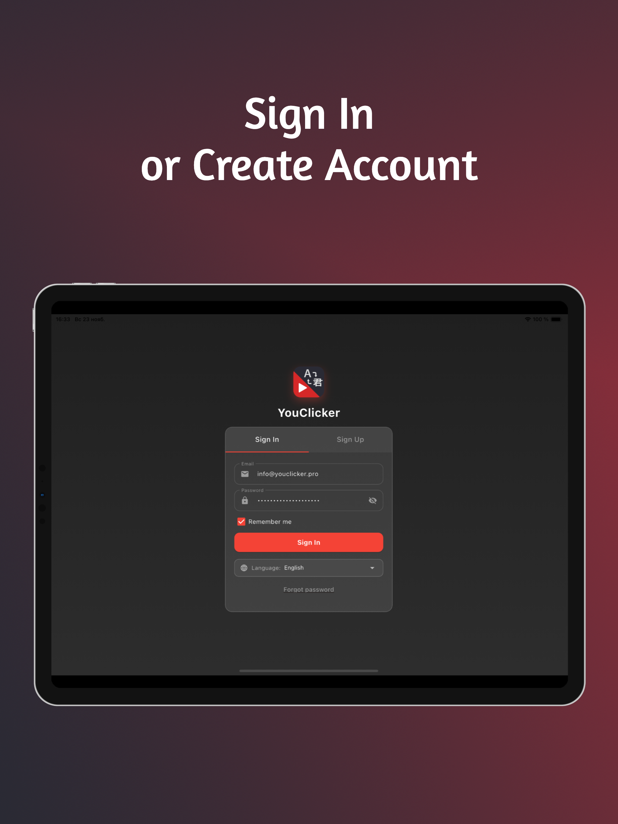 YouClicker for YouTube srt