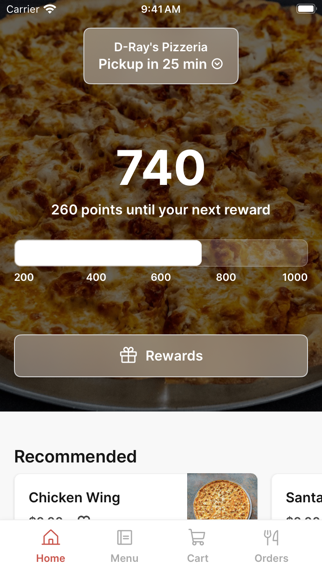 D-Ray's Pizzeria iPhone screenshot 1 - Food & Drink app
