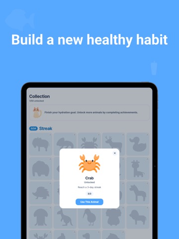 WaterPaw: Hydration tracker iPad screenshot